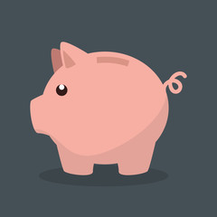 piggy savings isolated icon vector illustration design