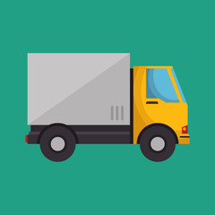 Fototapeta premium truck vehicle isolated icon vector illustration design