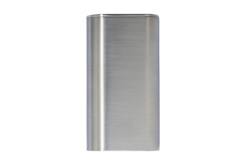 Aluminum box on white background
