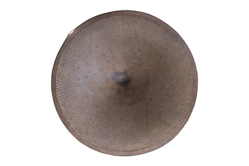 Antique weave on white background (Top view)