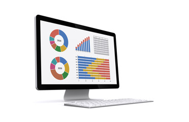 PCに映し出されたプレゼンテーション資料