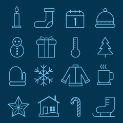 Winter icons design vector