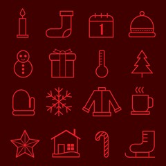 Winter icons design vector
