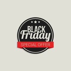 Black Friday sale inscription design template. Black Friday poster and banner. Vector illustration