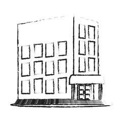 hotel building icon over white background. vector illustration