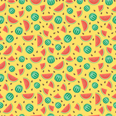 Fruits watermelon seamless patterns 