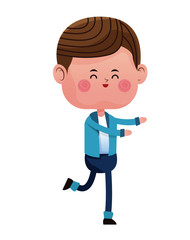 boy jump celebration love vector illustration eps 10