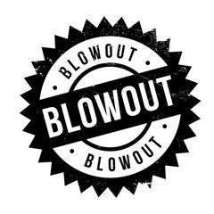 Blowout stamp. Grunge design with dust scratches. Effects can be easily removed for a clean, crisp look. Color is easily changed.
