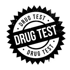 Drug test stamp. Grunge design with dust scratches. Effects can be easily removed for a clean, crisp look. Color is easily changed.