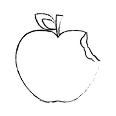 apple fruit icon over white background. vector illustration