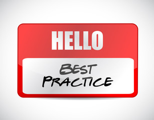 best practice name tag sign concept