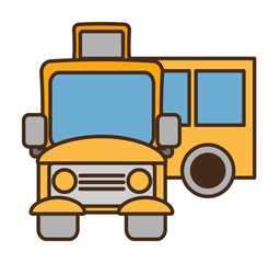 drawing yellow school bus transport pupils vector illustration eps 10