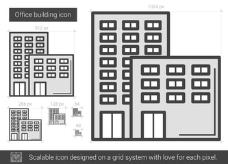 Office building line icon.