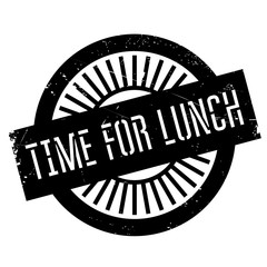 Time for lunch stamp. Grunge design with dust scratches. Effects can be easily removed for a clean, crisp look. Color is easily changed.