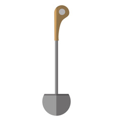 soup ladle kitchen and cooking utensils shadow vector illustration eps 10