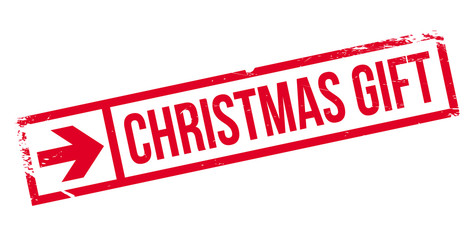 Christmas gift stamp. Grunge design with dust scratches. Effects can be easily removed for a clean, crisp look. Color is easily changed.