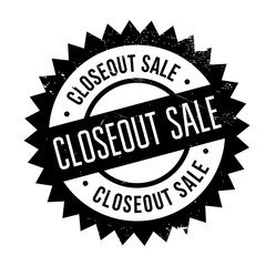 Closeout sale stamp. Grunge design with dust scratches. Effects can be easily removed for a clean, crisp look. Color is easily changed.