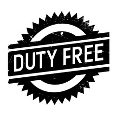 Duty free stamp. Grunge design with dust scratches. Effects can be easily removed for a clean, crisp look. Color is easily changed.