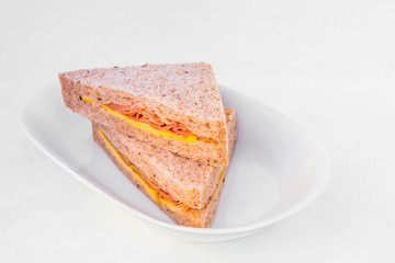 sandwich on white background
