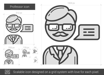 Professor line icon.