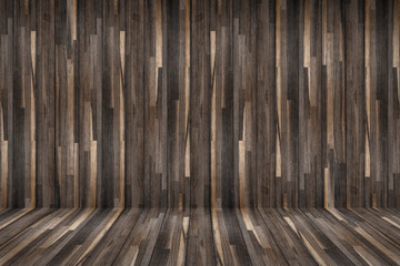 Wood wall and wood Floor in space room