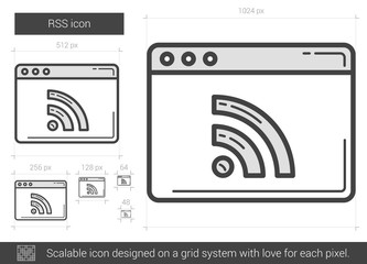 RSS line icon.