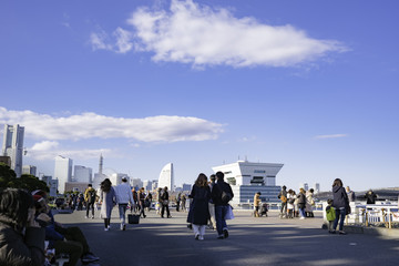 横浜の山下公園からの風景