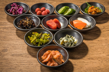 ご飯のおかずセット　 Many side dish Japan of the rice
