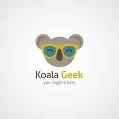 Koala Logo Design Template. Vector Illustration