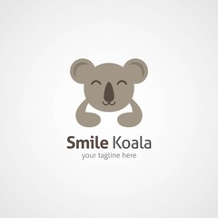 Koala Logo Design Template. Vector Illustration