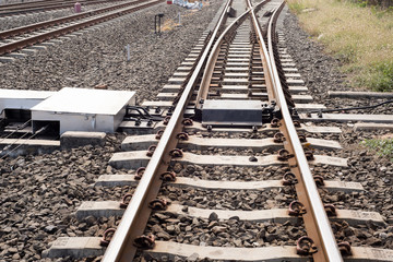 Naklejka premium Train tracks