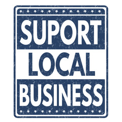 Support local business sign or stamp