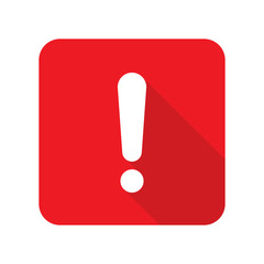 Exclamation mark rectangle flat icon