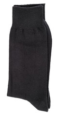 Black socks folded isolated