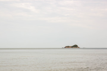 beach sea mountain and sky view in thailand