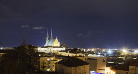 Fototapeta premium Brno city - Petrov. Saint Peter and Paul cathedral. Central Europe - Czech Republic.