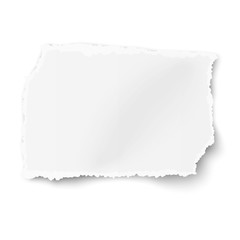 Obraz premium Vector rectangular square ragged paper scrap with soft shadow