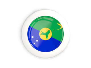 Flag of christmas island, glossy round button