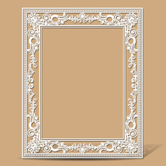 carved vintage frame made of paper