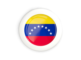 Flag of venezuela, glossy round button