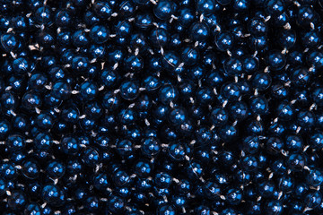 Background of blue beads