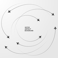black lines. Roundabout Circulation. The Sky. airplanes. Gray background