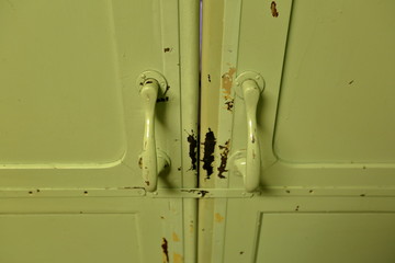 Inside the old german subway car