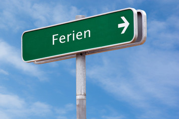 Fototapeta premium Schild 126 - Ferien