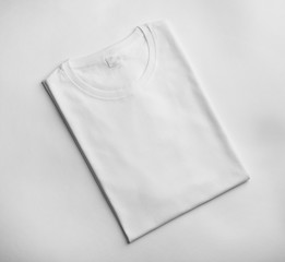 Blank t-shirt on white background