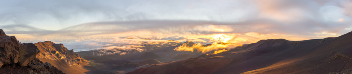 Panorama sunrise at Haleakala Maui