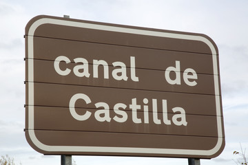 Canal Castilla Sign, Palencia