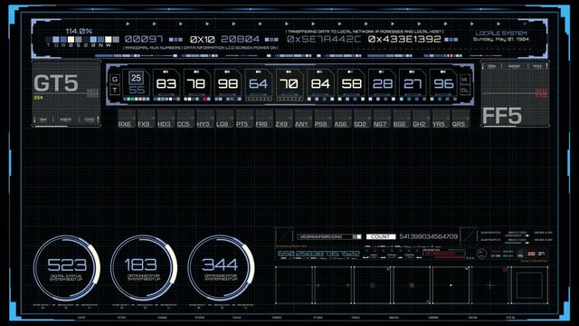 HUD User interface. |3840 x 2160| Futuristic Concept Animation