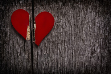 red broken heart