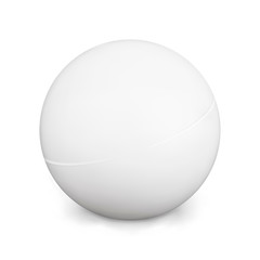Ping Pong Ball. White Photo Realistic 3d  With Shadow. Isolated On  Background. Activity Game. Table Tennis. Vector Illustration